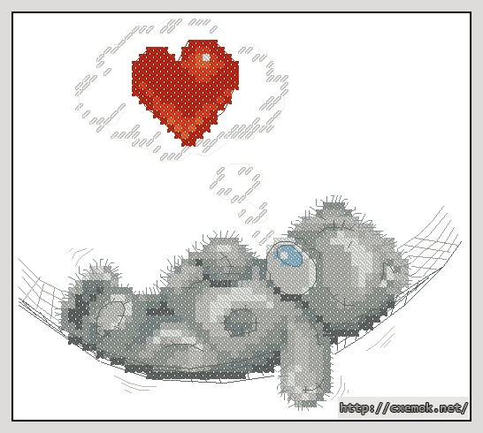 Download embroidery patterns by cross-stitch  - Rest, author 