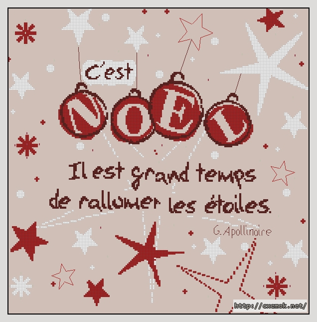 Download embroidery patterns by cross-stitch  - C''est noel, author 