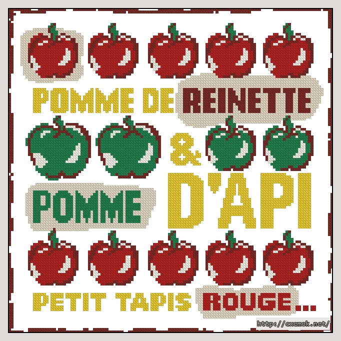 Download embroidery patterns by cross-stitch  - Petit tapis rouge, author 