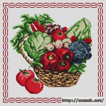 Download embroidery patterns by cross-stitch  - Panier de courses, author 