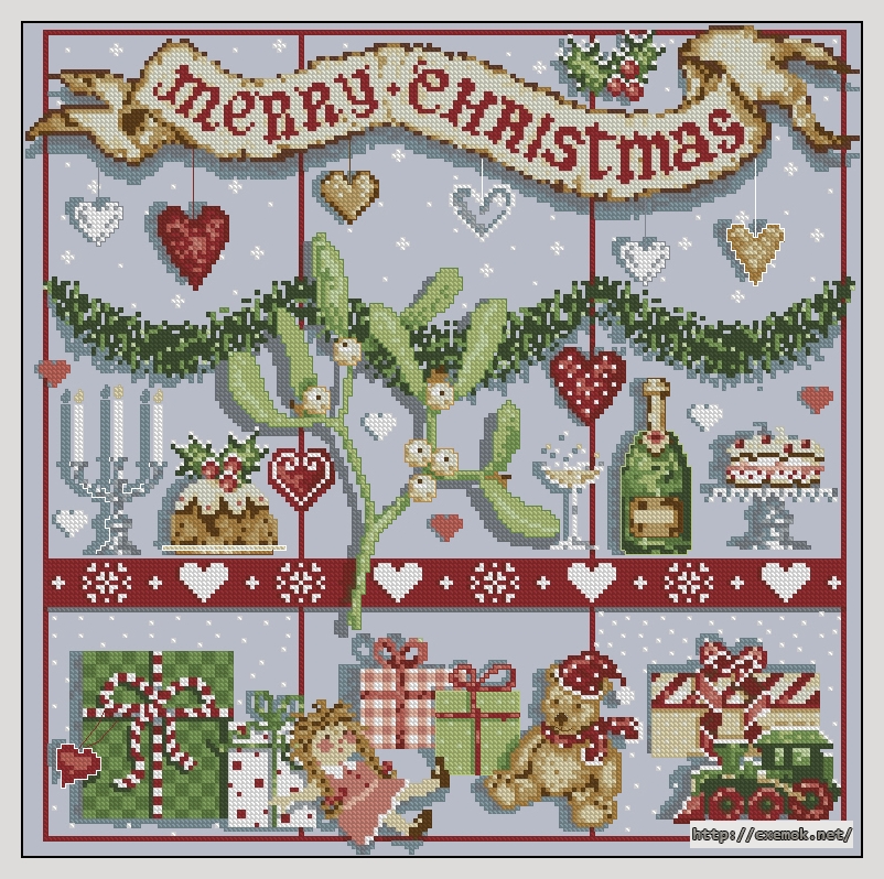 Download embroidery patterns by cross-stitch  - 25 decembre, author 