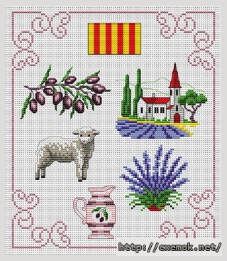 Download embroidery patterns by cross-stitch  - La provence, author 