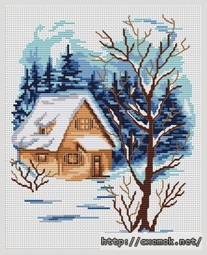 Download embroidery patterns by cross-stitch  - Chalet enneige, author 