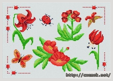 Download embroidery patterns by cross-stitch  - Nature, author 