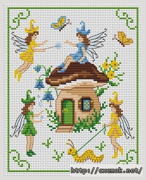 Download embroidery patterns by cross-stitch  - Monde de fees, author 