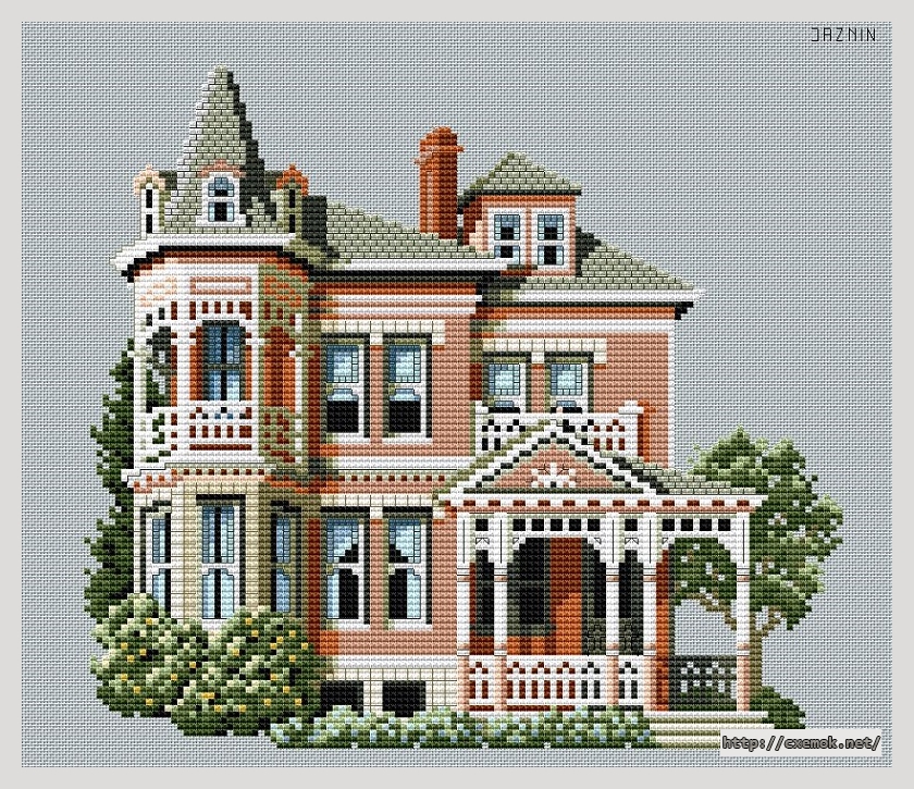 Download embroidery patterns by cross-stitch  - The kahn house, author 