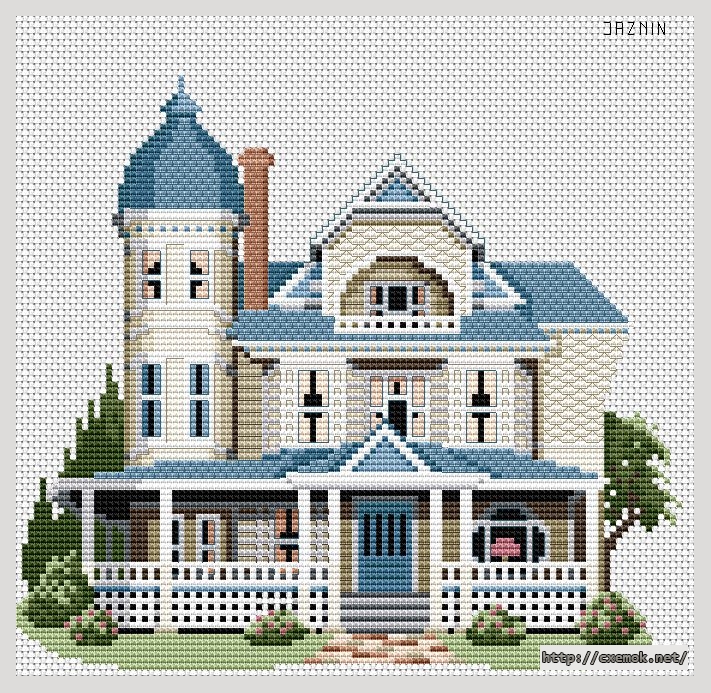 Download embroidery patterns by cross-stitch  - Wright house, author 