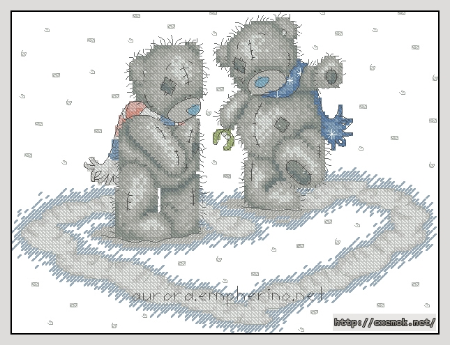 Download embroidery patterns by cross-stitch  - Snowy and sweet, author 