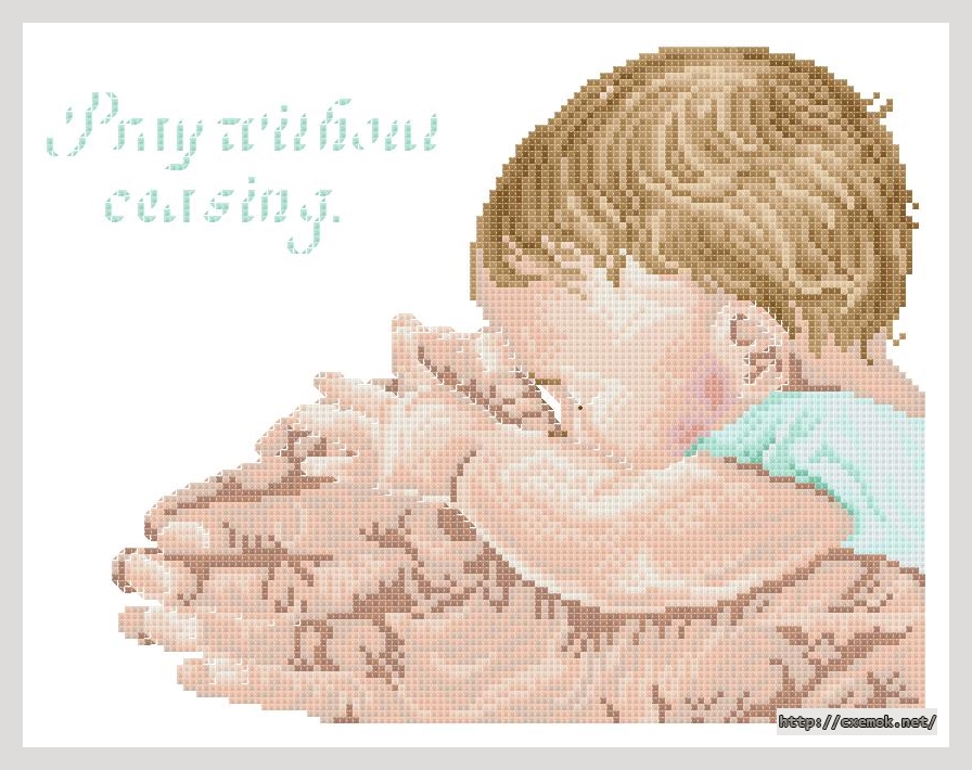 Download embroidery patterns by cross-stitch  - Pray without ceasing, author 