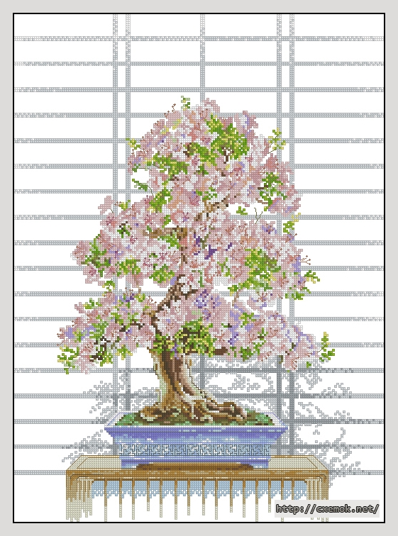 Скачать схемы вышивки нитками / крестом  - 33659 bonsai, автор 