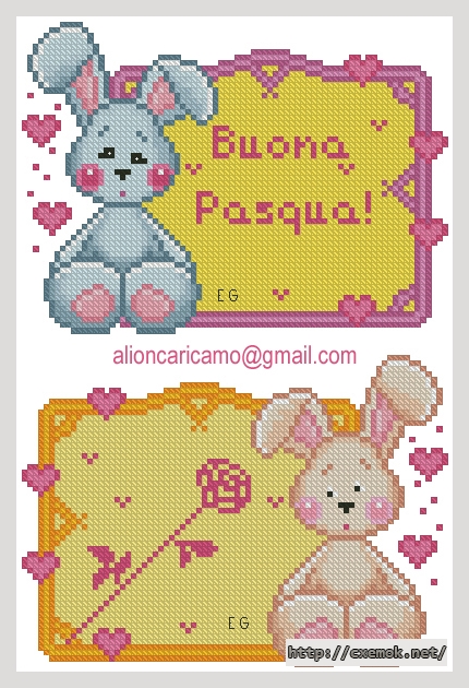 Download embroidery patterns by cross-stitch  - Coniglio, author 