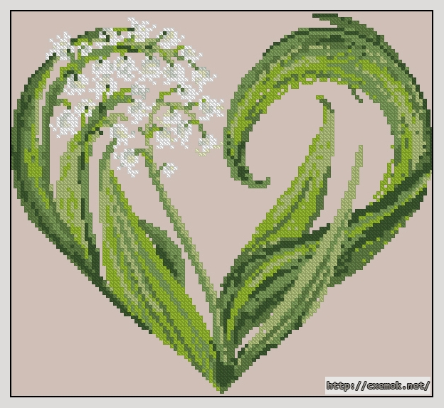 Download embroidery patterns by cross-stitch  - Coeur mugue, author 