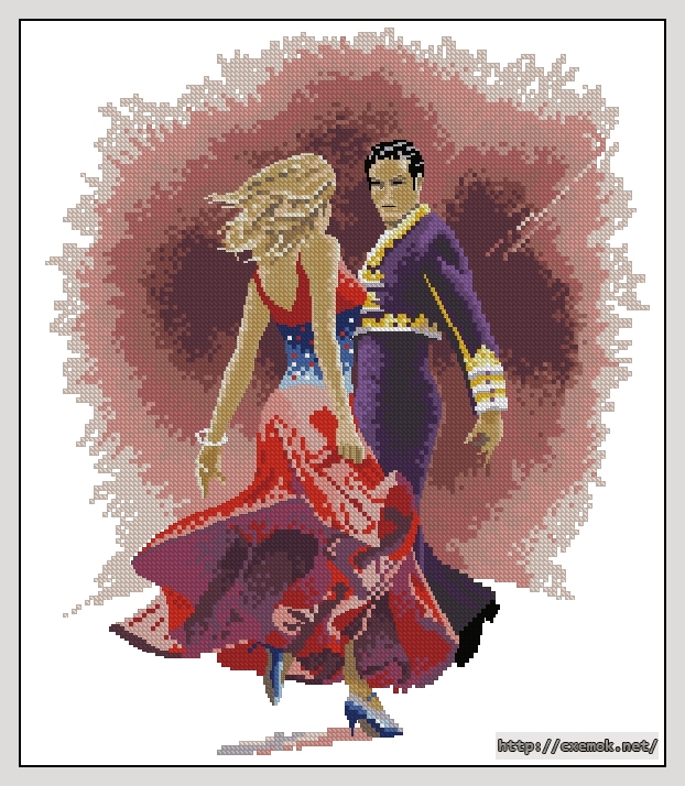 Download embroidery patterns by cross-stitch  - Paso doble, author 