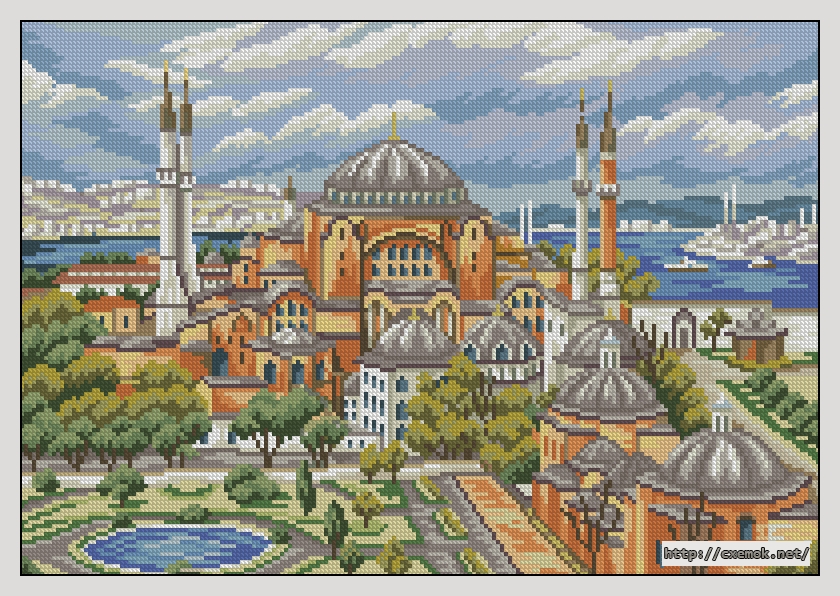 Download embroidery patterns by cross-stitch  - Istanbul st.sophia, author 