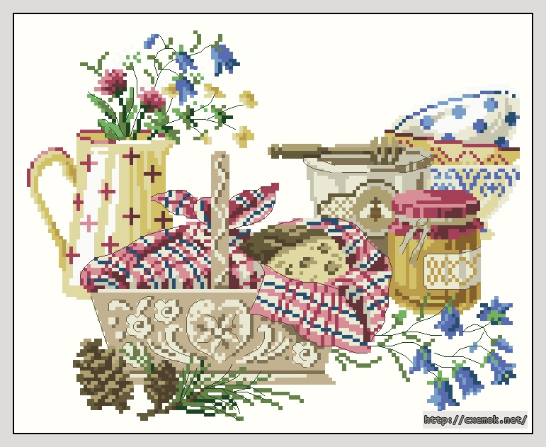 Download embroidery patterns by cross-stitch  - Tableau savoyard, author 