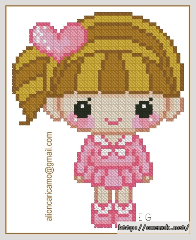 Download embroidery patterns by cross-stitch  - Bimba, author 