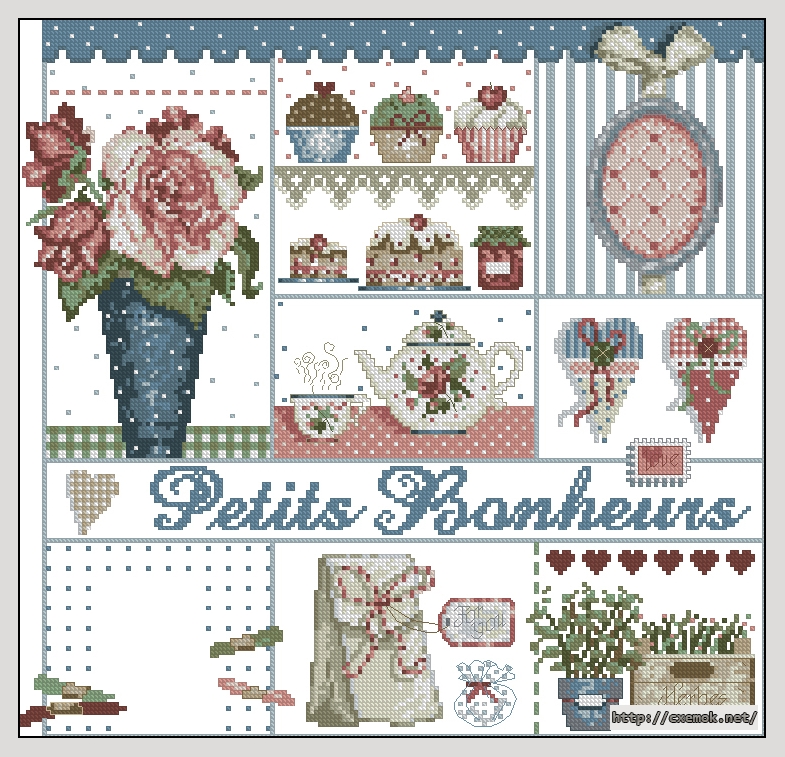 Download embroidery patterns by cross-stitch  - Petits bonheurs, author 