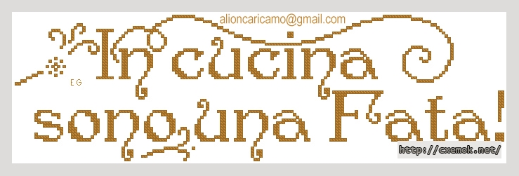 Download embroidery patterns by cross-stitch  - In cucina sono una fata!, author 