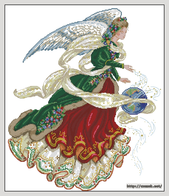 Download embroidery patterns by cross-stitch  - Angel of glory, author 