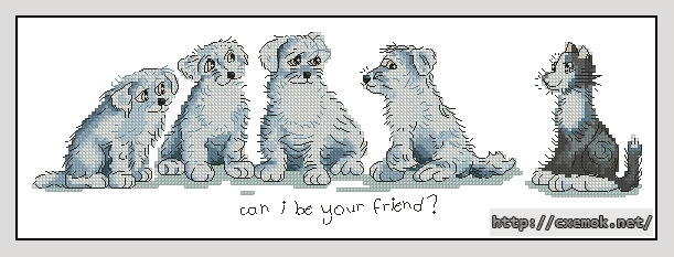 Download embroidery patterns by cross-stitch  - Can i be your friend, author 