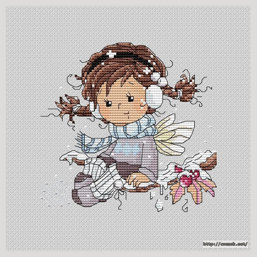 Скачать схему вышивки нитками Winter fairy, автор 