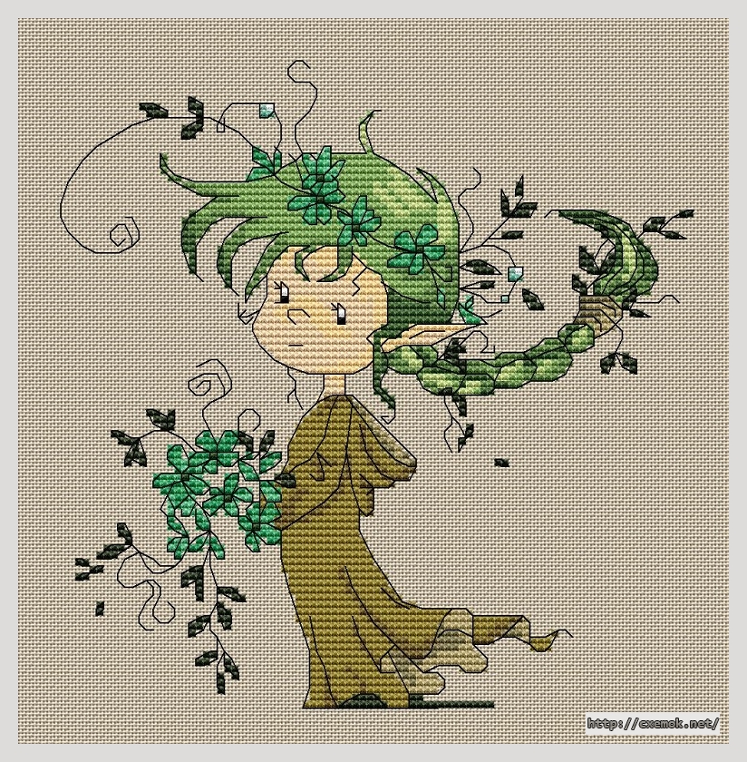 Download embroidery patterns by cross-stitch  - Forest elf, author 