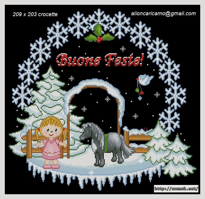 Download embroidery patterns by cross-stitch  - Buone feste!, author 