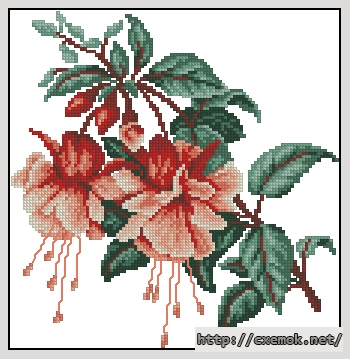 Download embroidery patterns by cross-stitch  - Фуксия, author 
