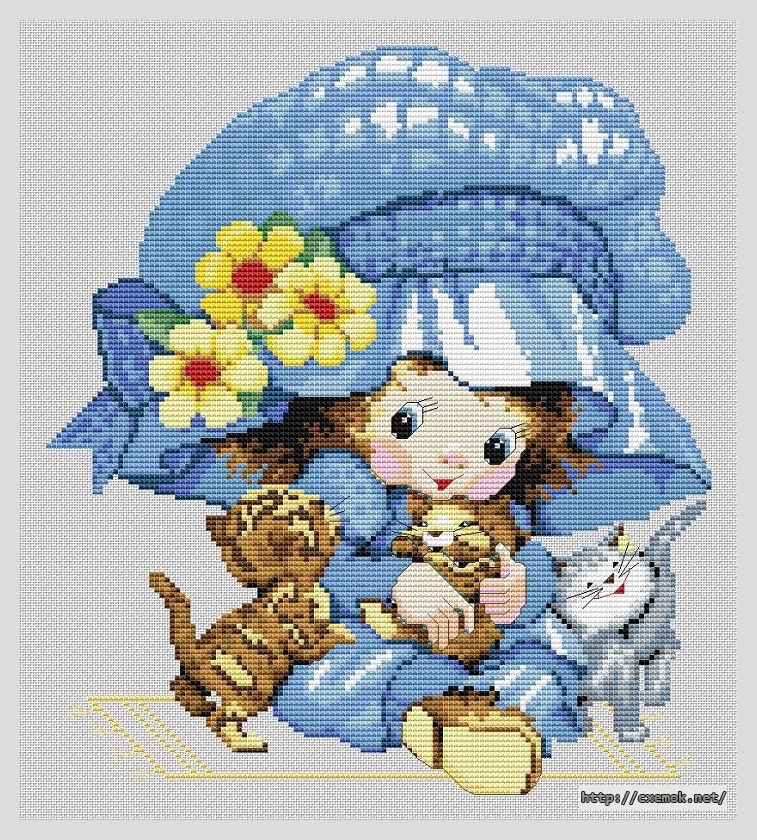 Download embroidery patterns by cross-stitch  - Пушистики, author 