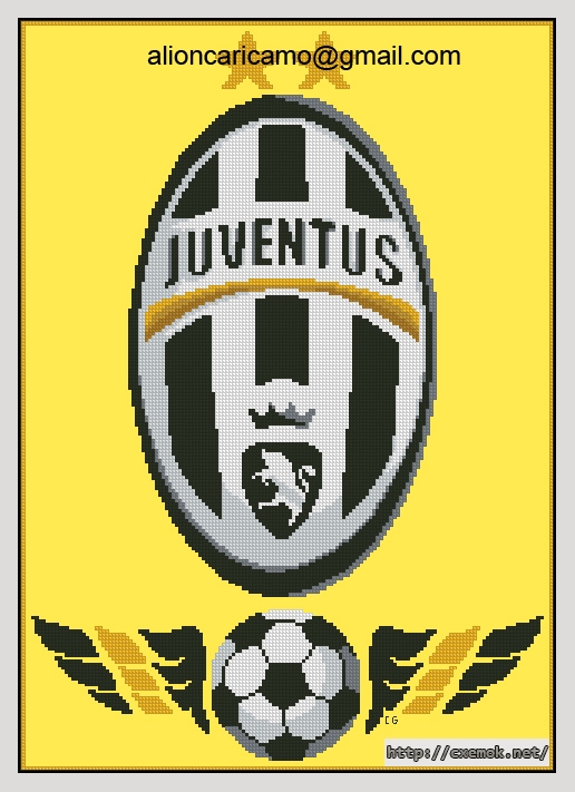 Скачать схемы вышивки нитками / крестом  - Juventus, автор 
