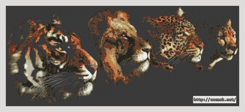 Download embroidery patterns by cross-stitch  - Wild menagerie, author 