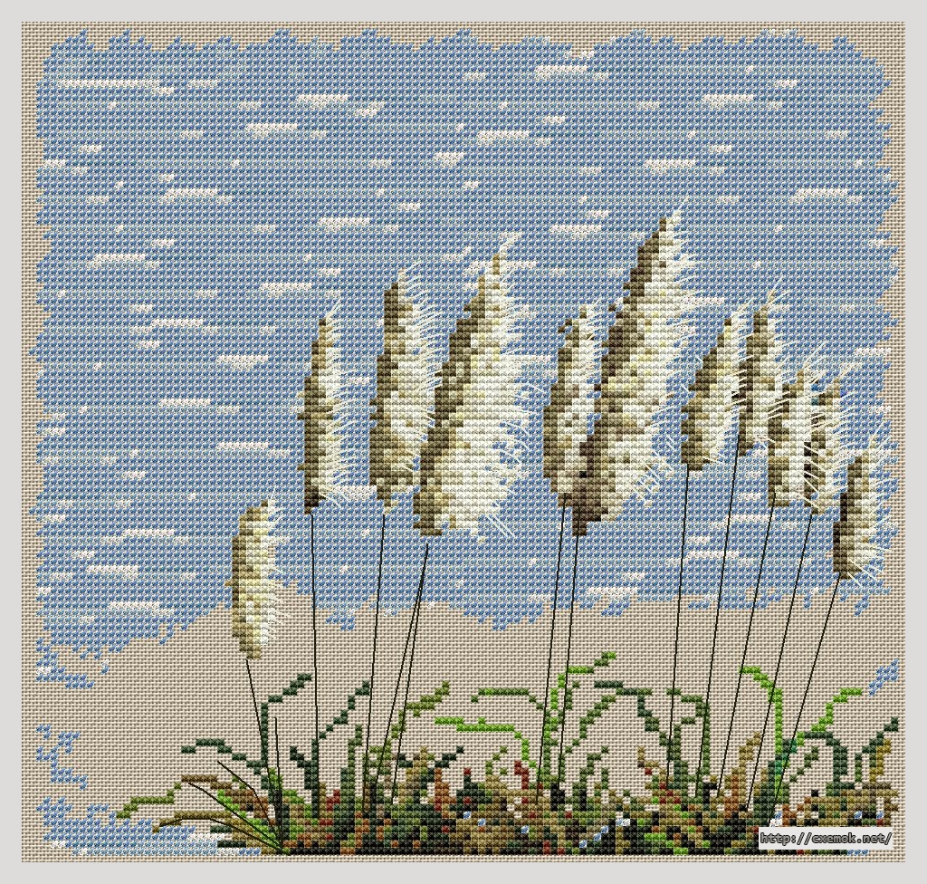 Download embroidery patterns by cross-stitch  - Sea oats, author 