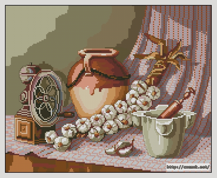 Download embroidery patterns by cross-stitch  - Bodegon, author 