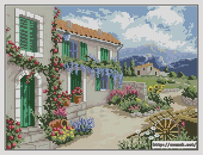 Download embroidery patterns by cross-stitch  - Paisaje rural, author 