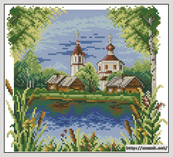 Download embroidery patterns by cross-stitch  - Июль, author 
