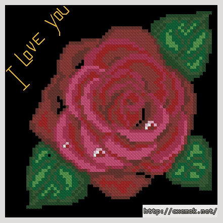 Download embroidery patterns by cross-stitch  - Роза, author 