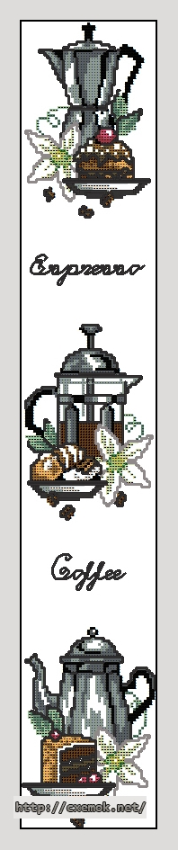 Download embroidery patterns by cross-stitch  - Coffee pots, author 