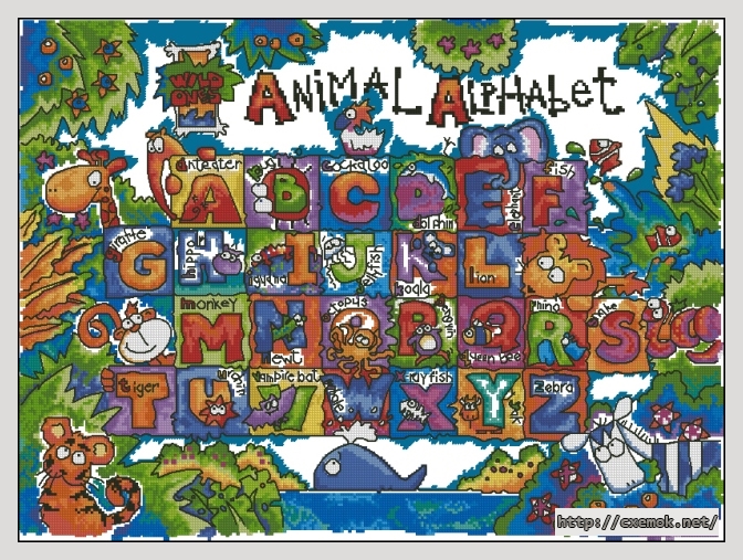Download embroidery patterns by cross-stitch  - Wild ones alphabet, author 