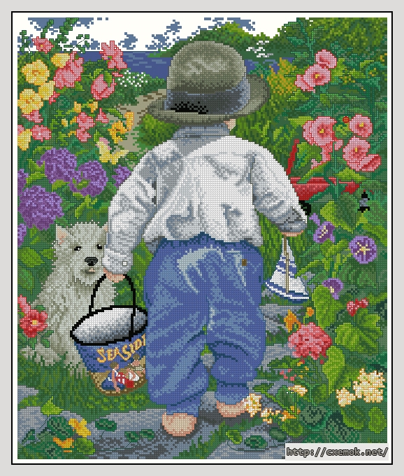 Download embroidery patterns by cross-stitch  - New adventures, author 