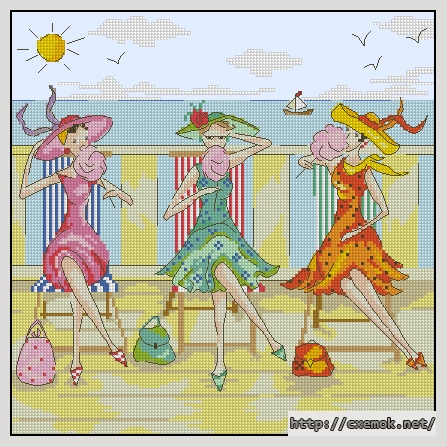 Download embroidery patterns by cross-stitch  - Dessert alfresco, author 