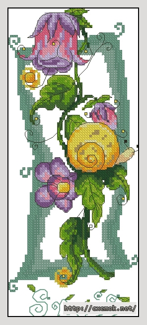 Download embroidery patterns by cross-stitch  - Snail, author 