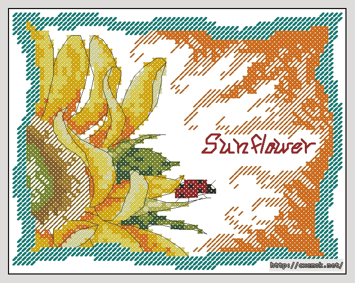 Завантажити схеми вишивки нитками / хрестом  - Sunflower, автор 