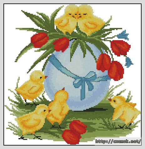 Download embroidery patterns by cross-stitch  - Пасхальное яйцо, author 