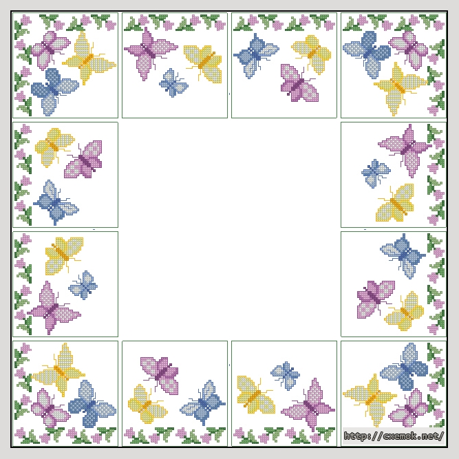 Download embroidery patterns by cross-stitch  - Бабочки, author 