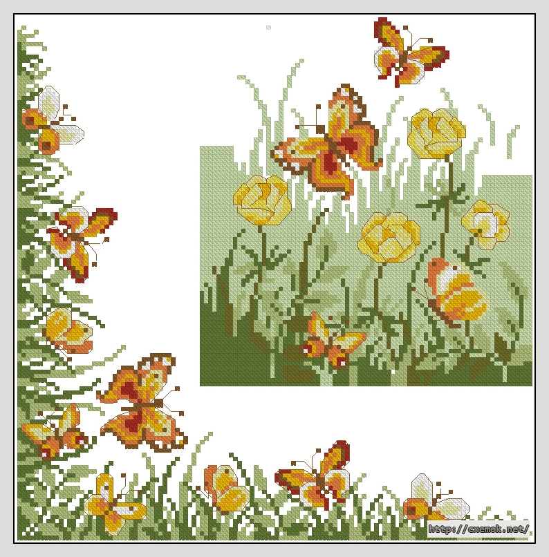 Download embroidery patterns by cross-stitch  - Бабочки, author 