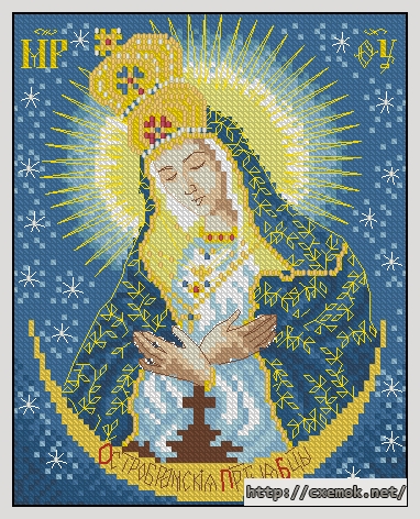 Download embroidery patterns by cross-stitch  - Икона божьей матери остробрамская, author 