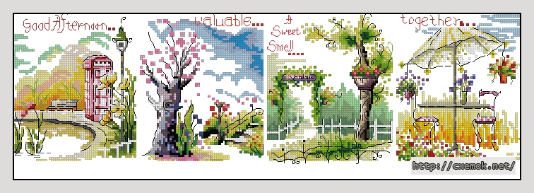 Download embroidery patterns by cross-stitch  - Urban seasons, author 