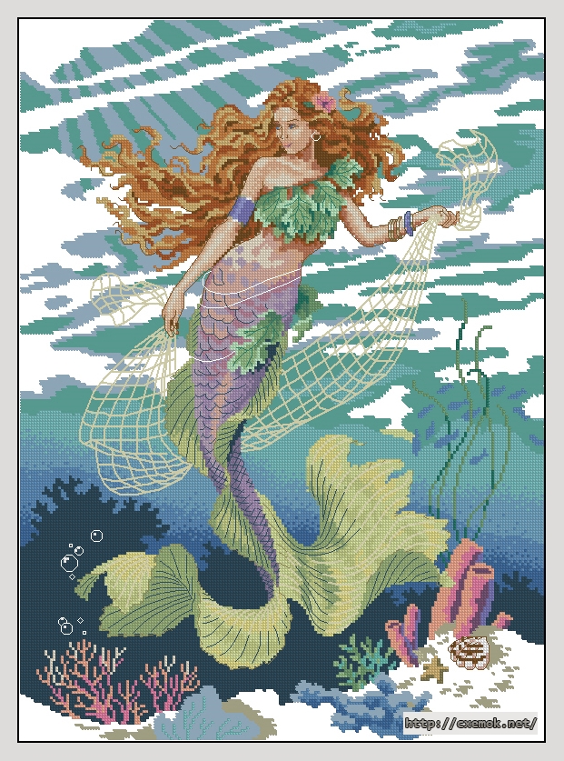 Download embroidery patterns by cross-stitch  - Ocean princess, author 