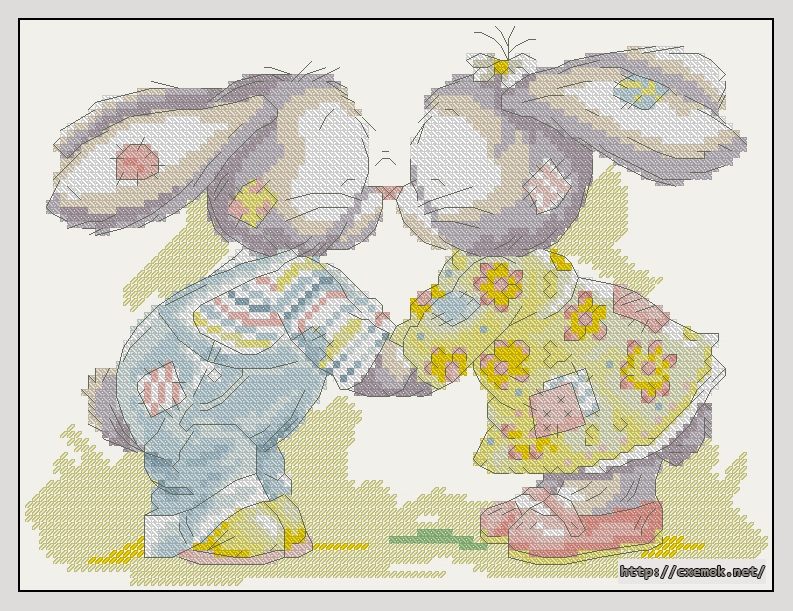 Download embroidery patterns by cross-stitch  - Eskimo kiss, author 