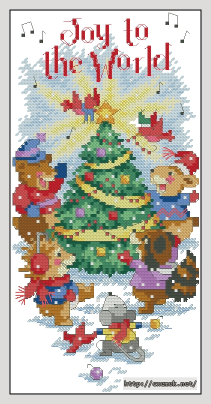 Download embroidery patterns by cross-stitch  - Joy to the world banner, author 